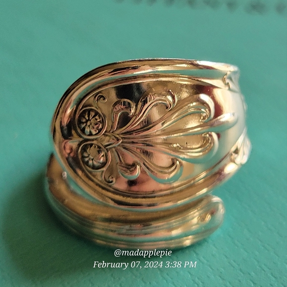 1870 Tiffany & Company Saratoga Spoon Ring in Sterling Silver Luxury Vintage #80 - Picture 16 of 16